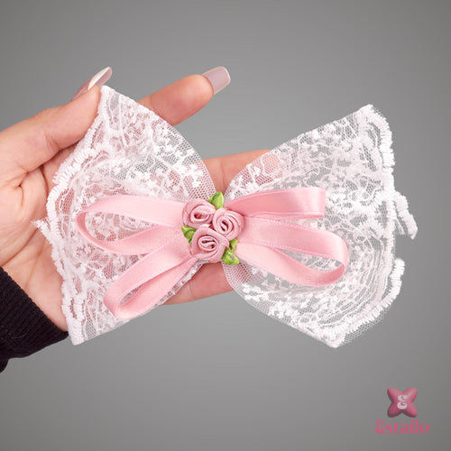 Lace & Rose Hair Clip