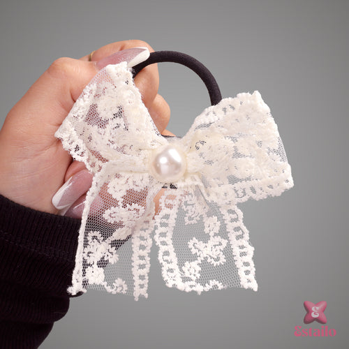 Lace Pearl Hair Tie