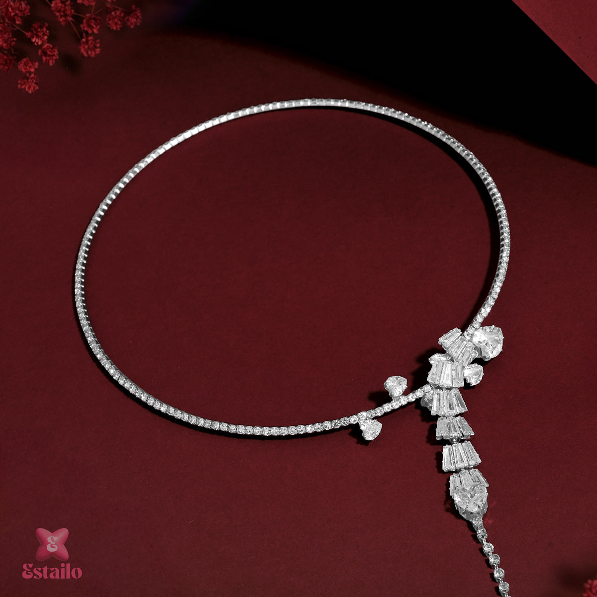 Moonlight Blossom Solitaire Necklace