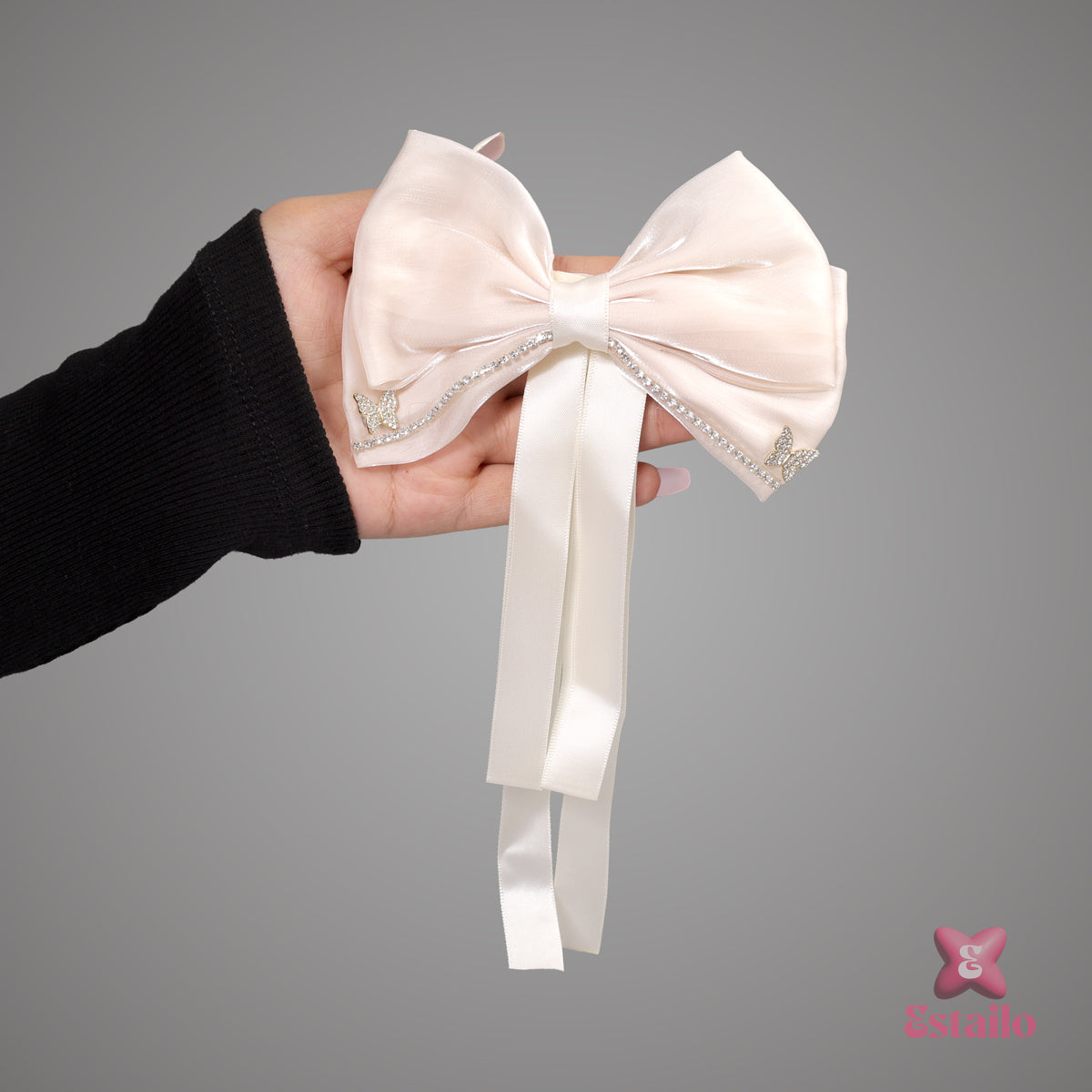 Satin Serenity Bow Clip