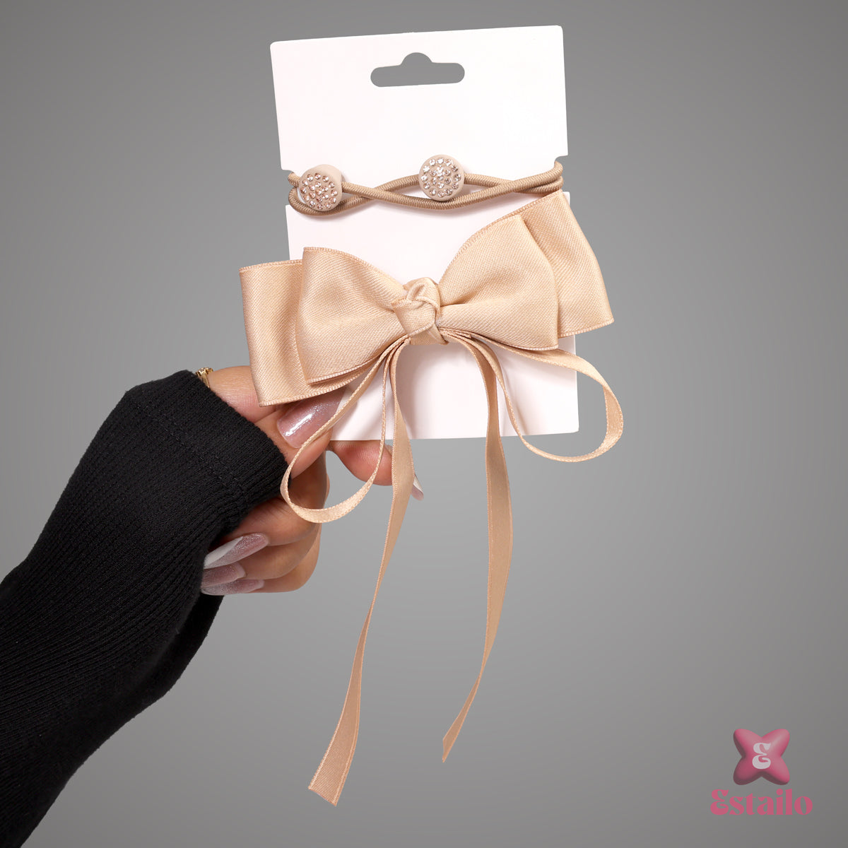 Lana Twist Ribbon & Pearl Clip