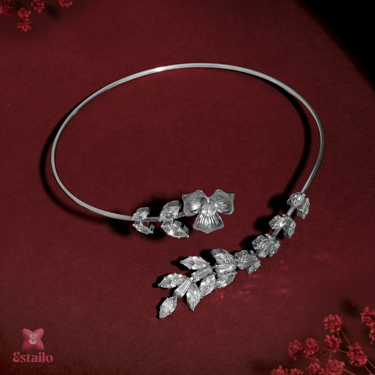 Crystal Glamour Solitaire Arm Cuff