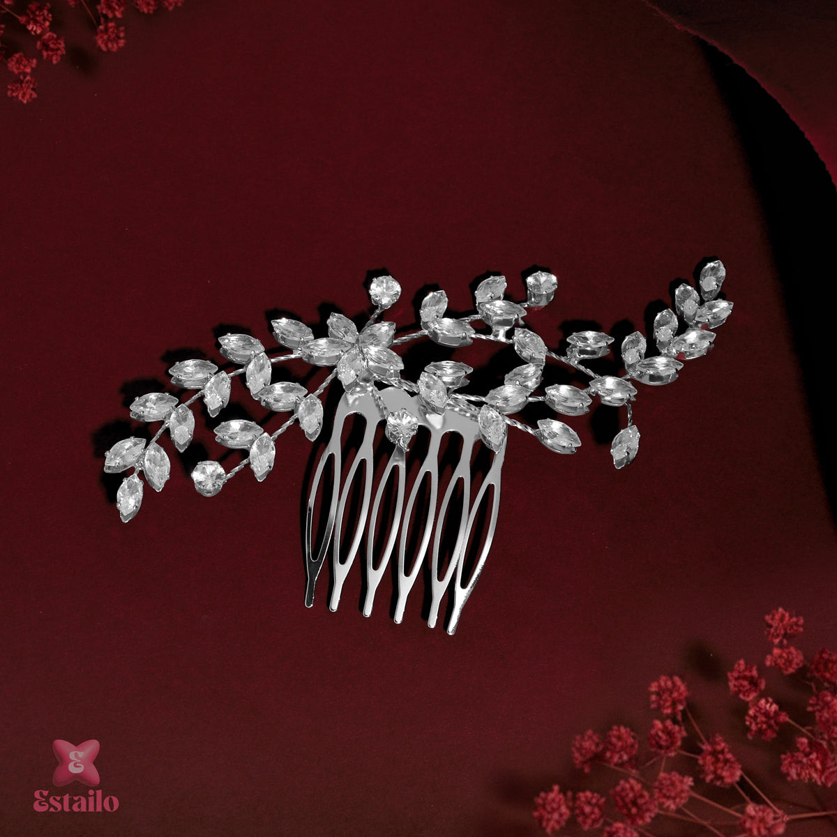 Starlight Petal Solitaire Hair Clip