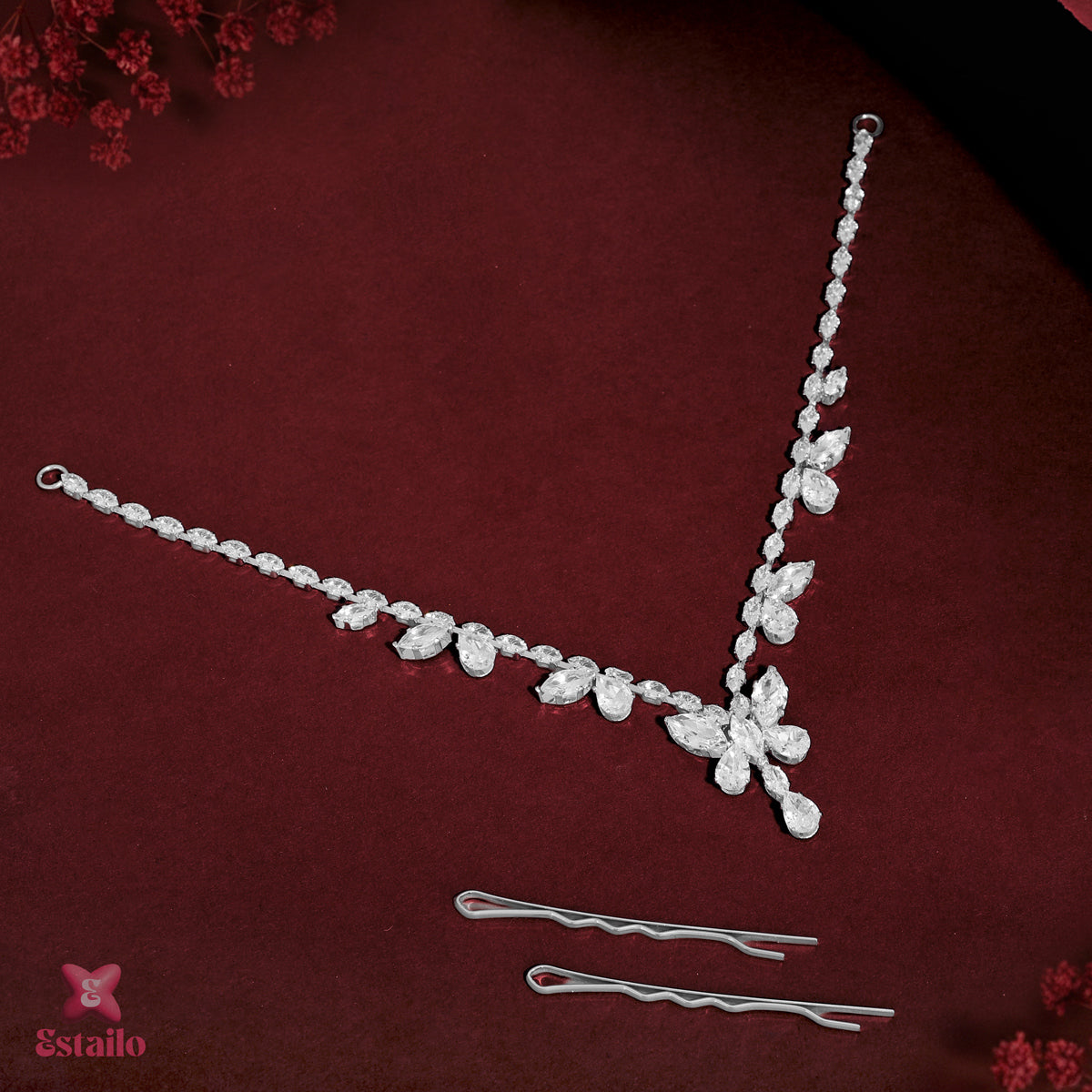 Moonlight Petal Solitaire Hair Accessories