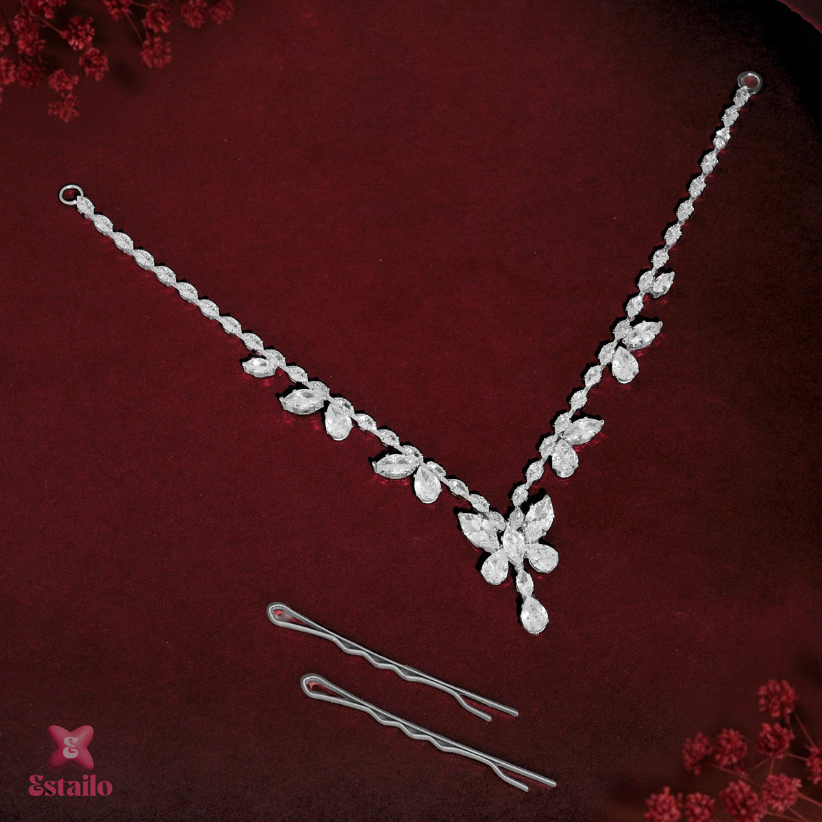 Moonlight Petal Solitaire Hair Accessories