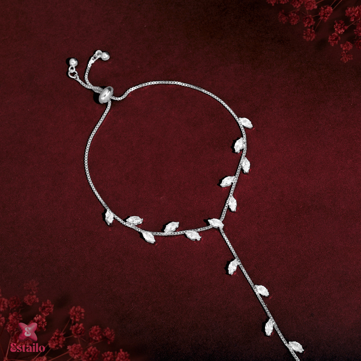 Ethereal Blossom Solitaire Hand Jewellery