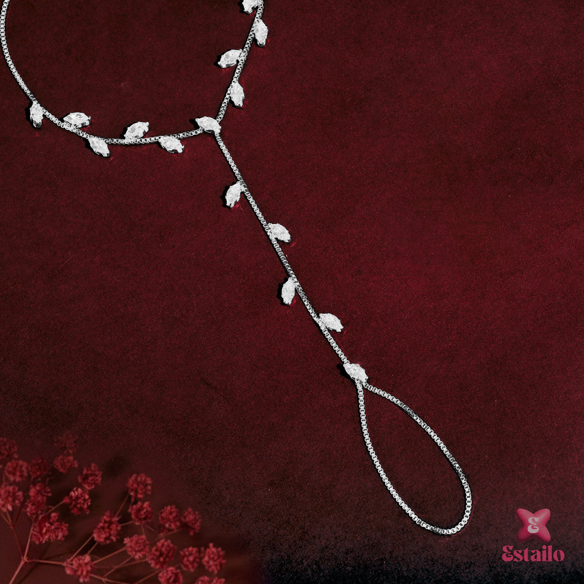 Ethereal Blossom Solitaire Hand Jewellery