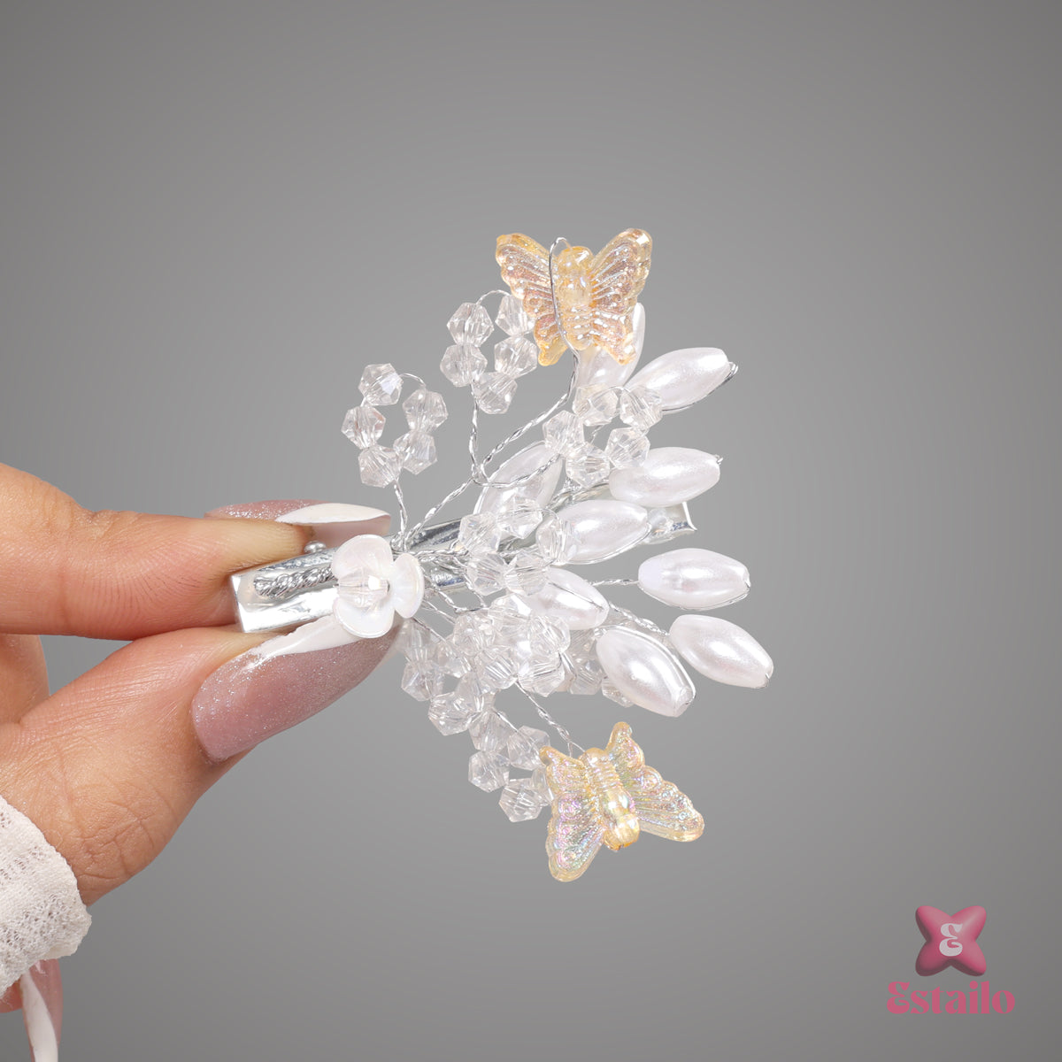 Pearlwing Hair Clip