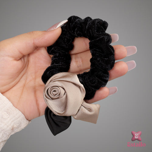 Fleur Noir Scrunchie (Random Colour)