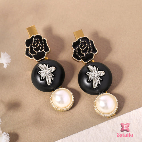 Rose & Bee Pearl Clip (Pack of 2)