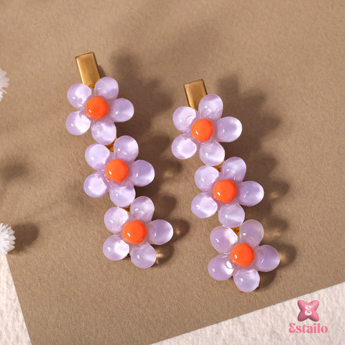 Lavender Blossom Clips (pack of 2)