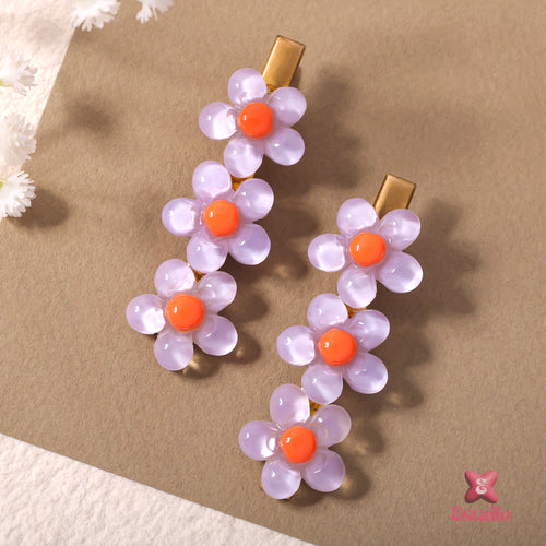 Lavender Blossom Clips (pack of 2)