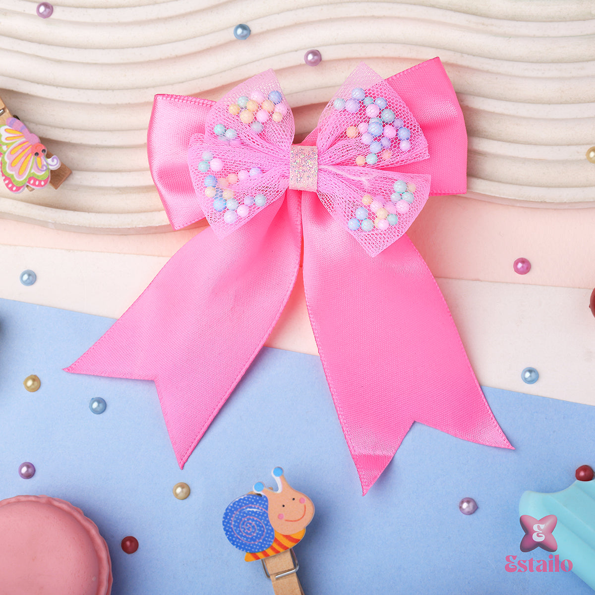 Pink  Hair Bow Clip
