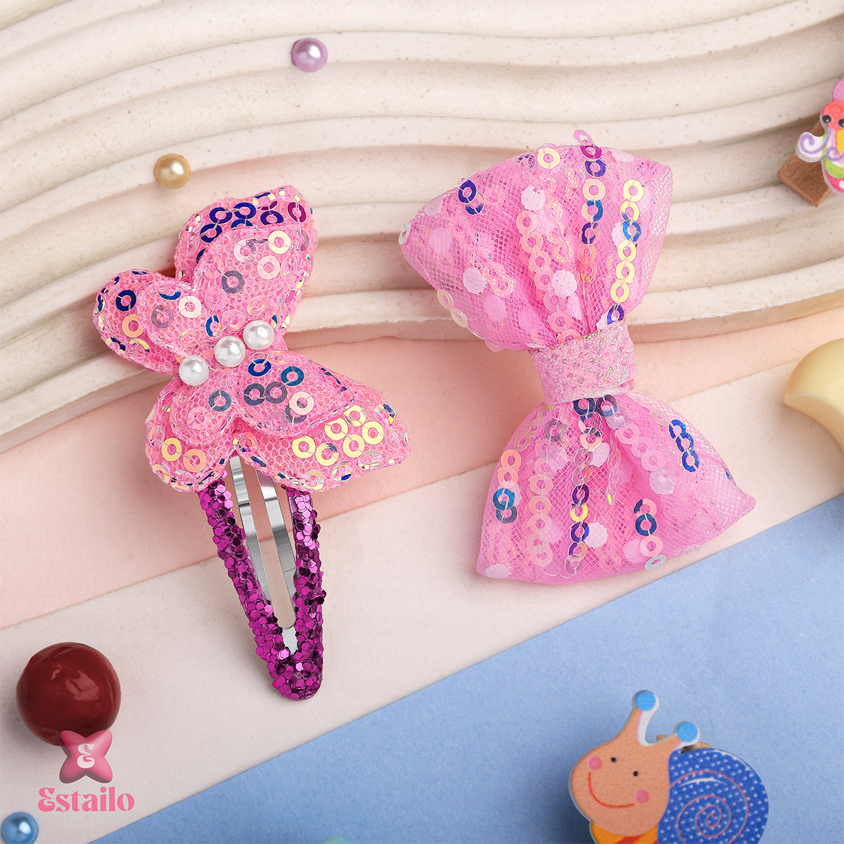 Sparkling Bow Hair Clip