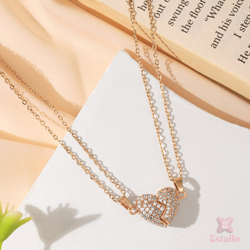 Sparkling Soulmate Split Necklace