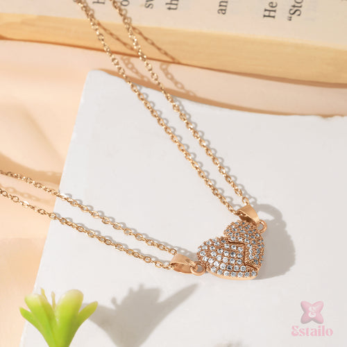 Sparkling Soulmate Split Necklace