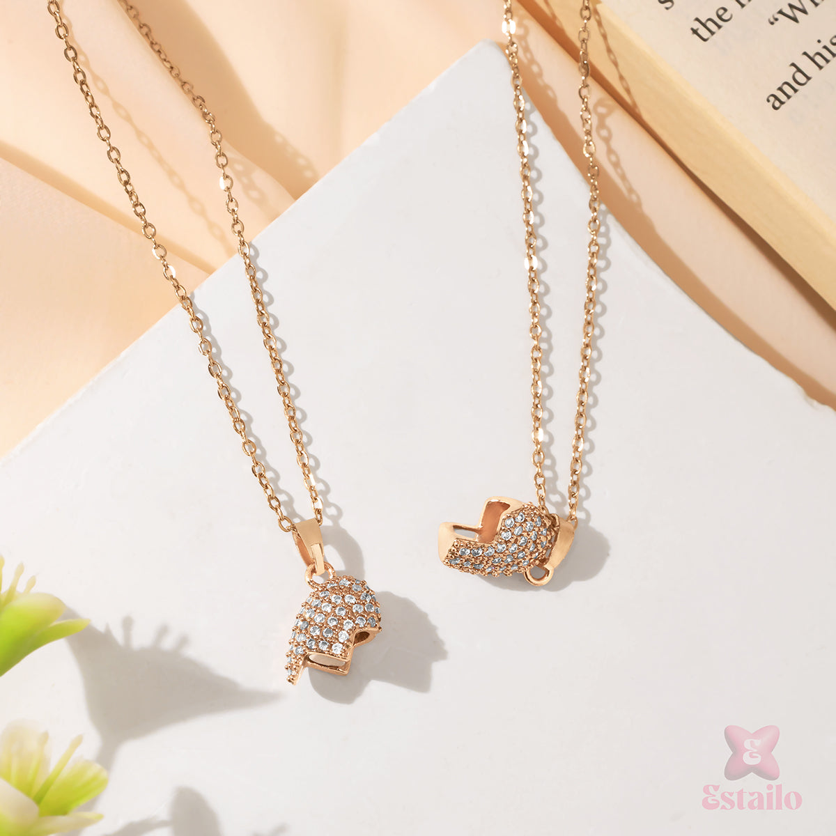 Sparkling Soulmate Split Necklace