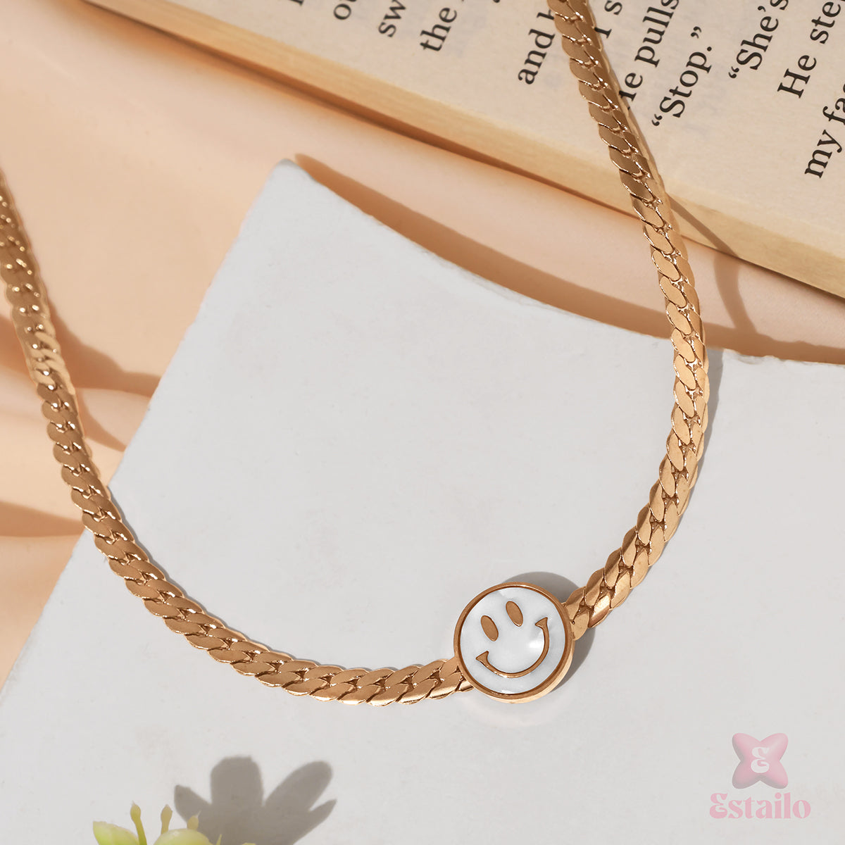 Smiley Beam Pendant Necklace