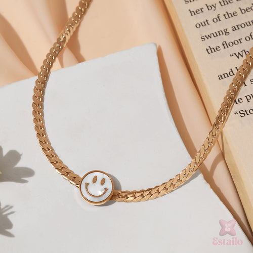Smiley Beam Pendant Necklace