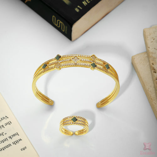 Emeralds Clover Combo Bracelet