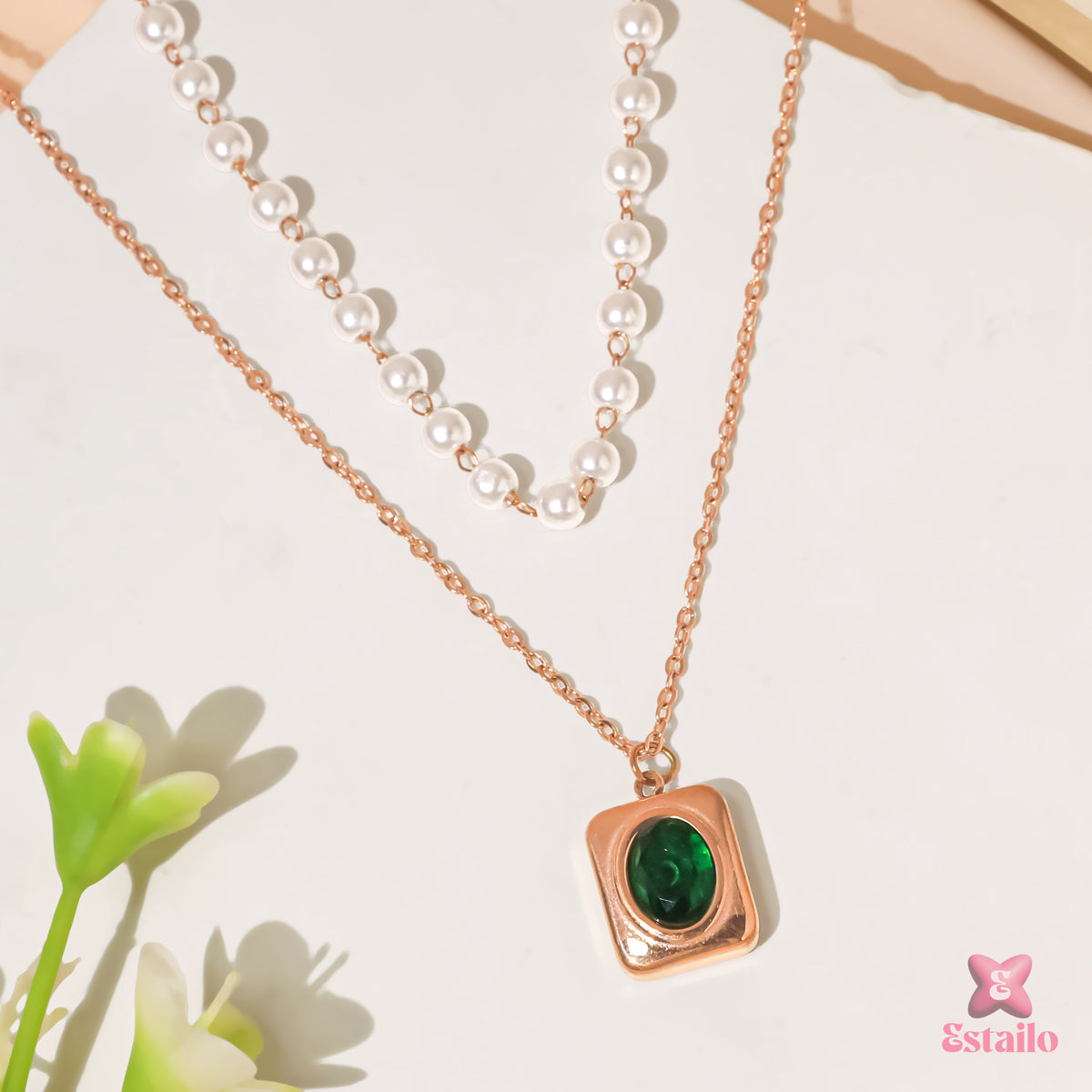 Pearlescent Charm Necklace