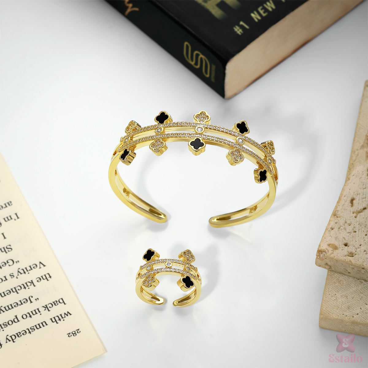 Midnight Clover  Bracelet Combo