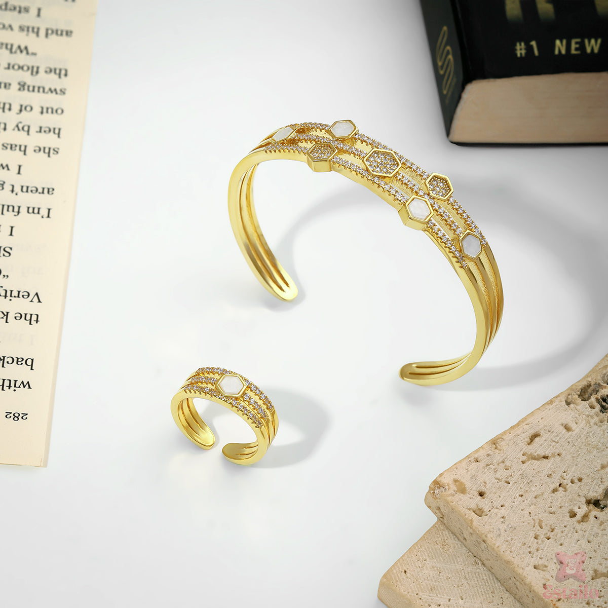 Celestial Sparkle Cuff Bracelet