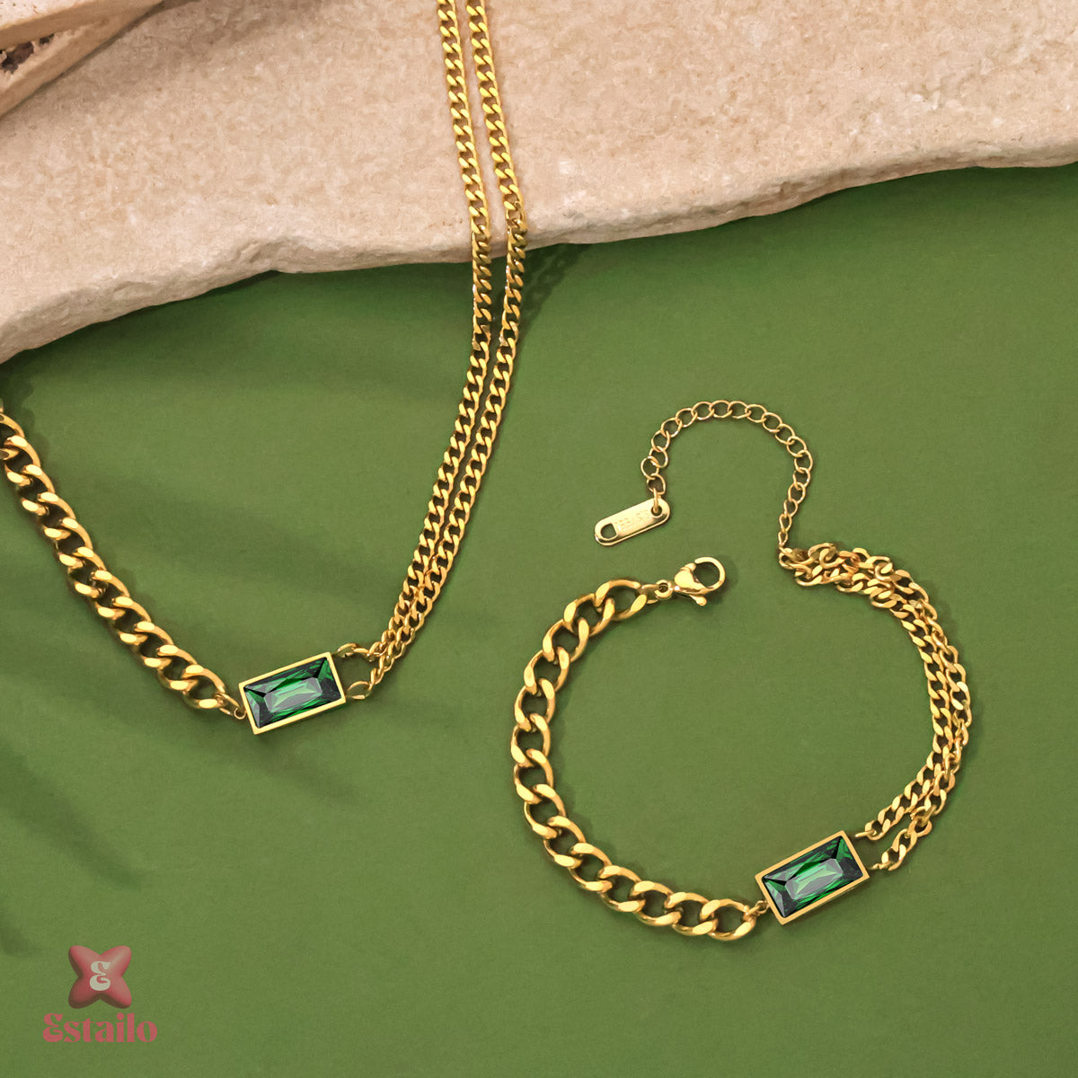 Emeraled Statement Combo Set