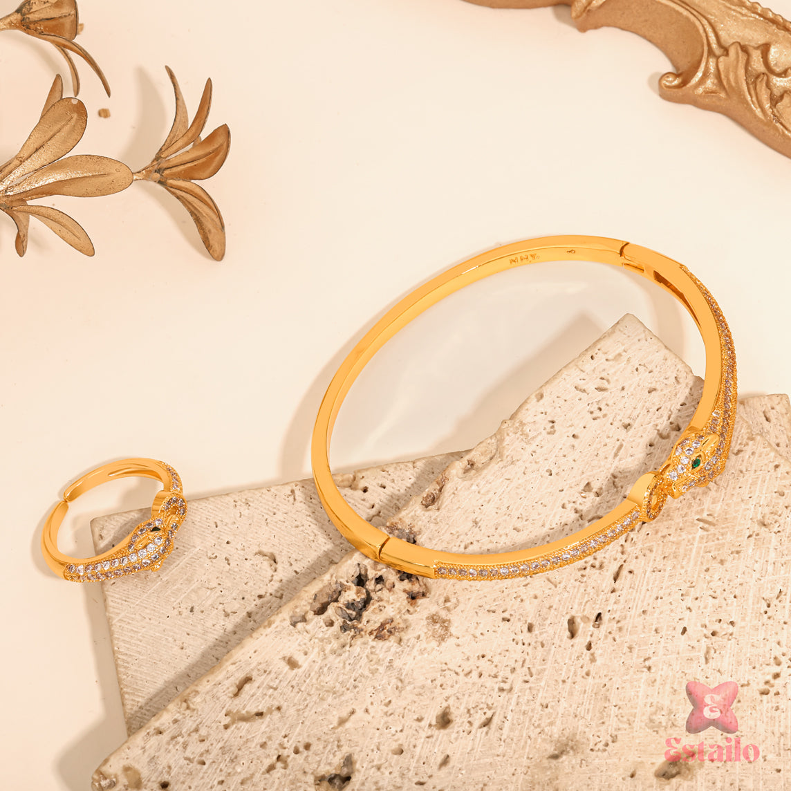 Enchanted Serpent Bracelet And Ring