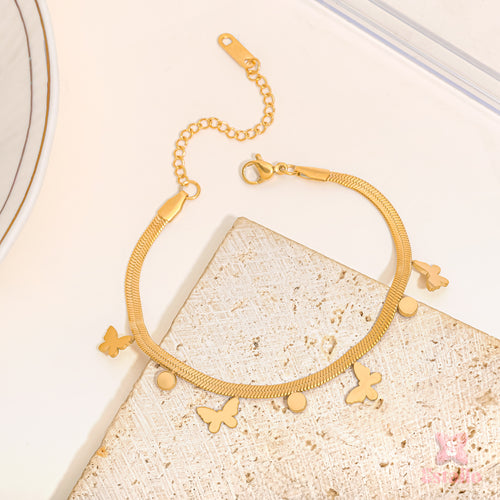 Butterfly Glint Snake Bracelet