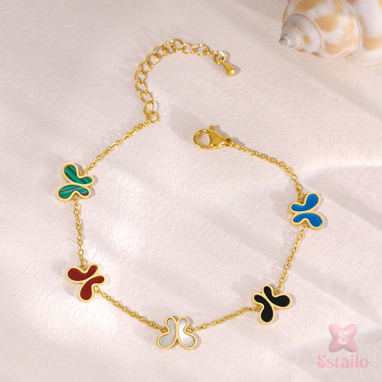Colorful Butterfly Chain Bracelet