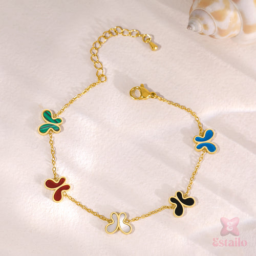 Colorful Butterfly Chain Bracelet