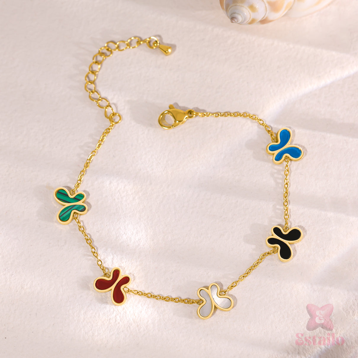 Colorful Butterfly Chain Bracelet