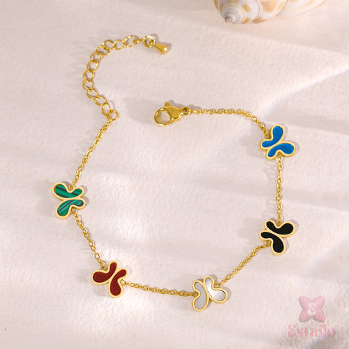 Colorful Butterfly Chain Bracelet
