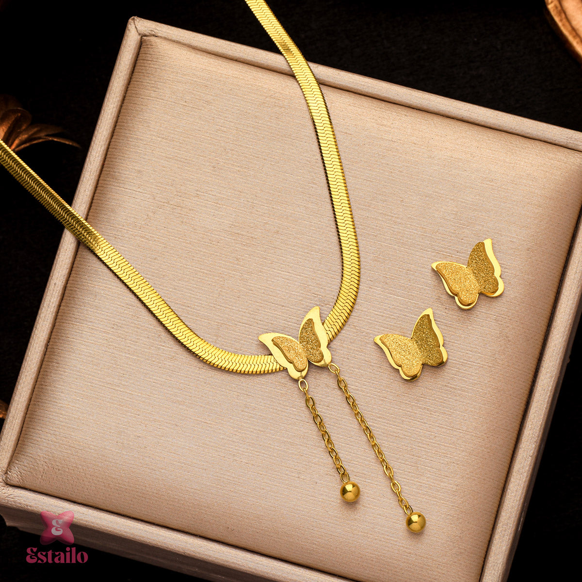 Butterfly & Snake Chain Set