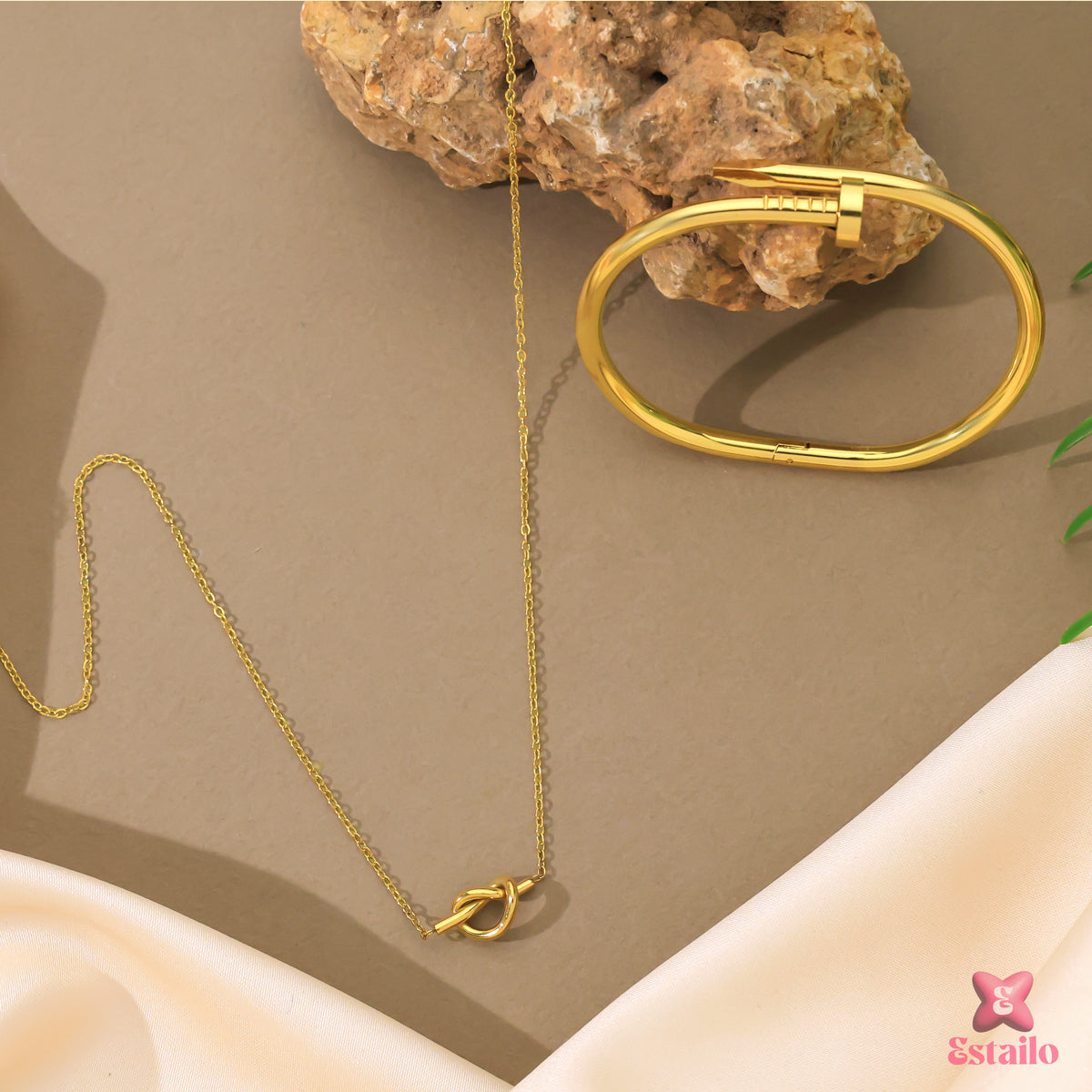 Golden Cuff & Link Set