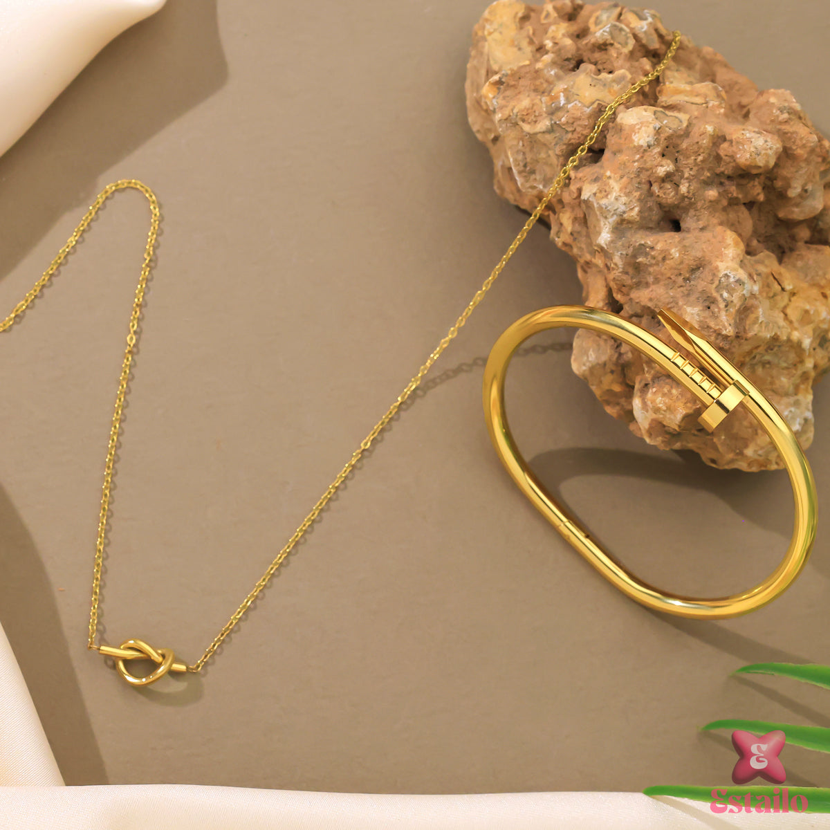 Golden Cuff & Link Set