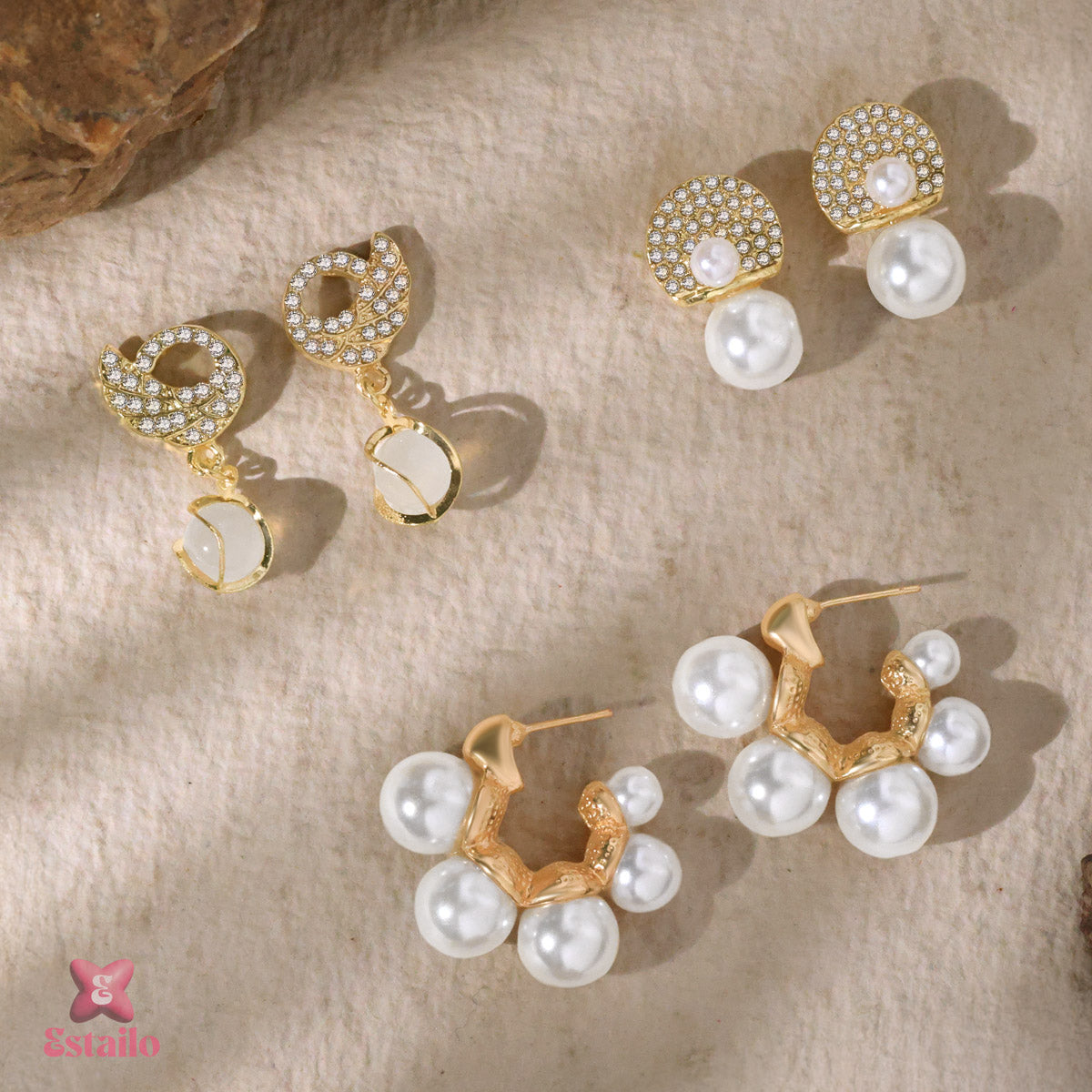 Classic White Lumina Earrings