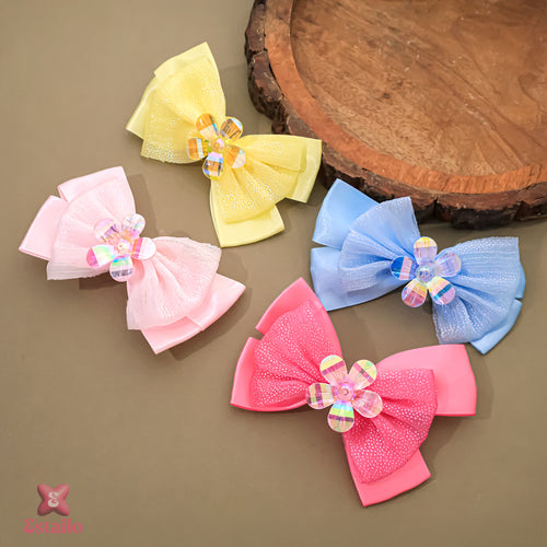 Whimsy Mesh Bows Clip (pack of 1)