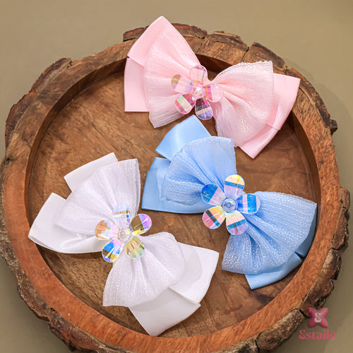 Whimsy Mesh Bows Clip (pack of 1)