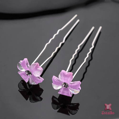 Lilac Sparkle Hairpins