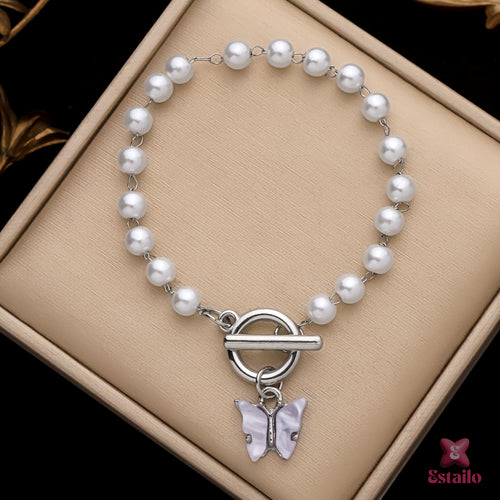 Flutter Pearl Chain Bracelet