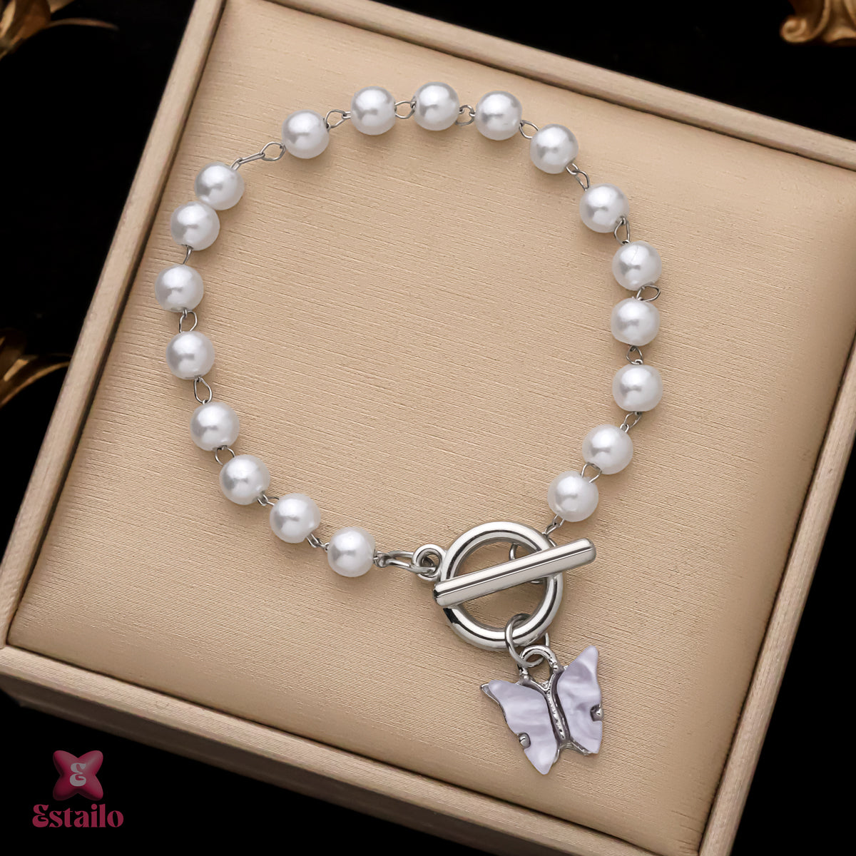 Flutter Pearl Chain Bracelet