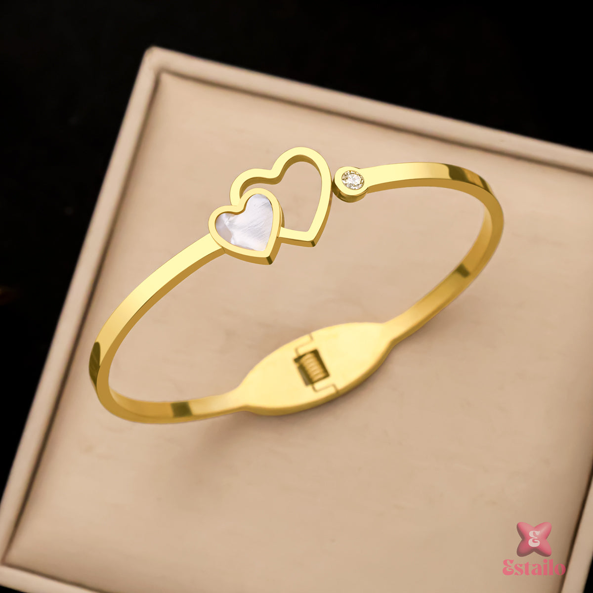 Twin Hearts Love Bracelet