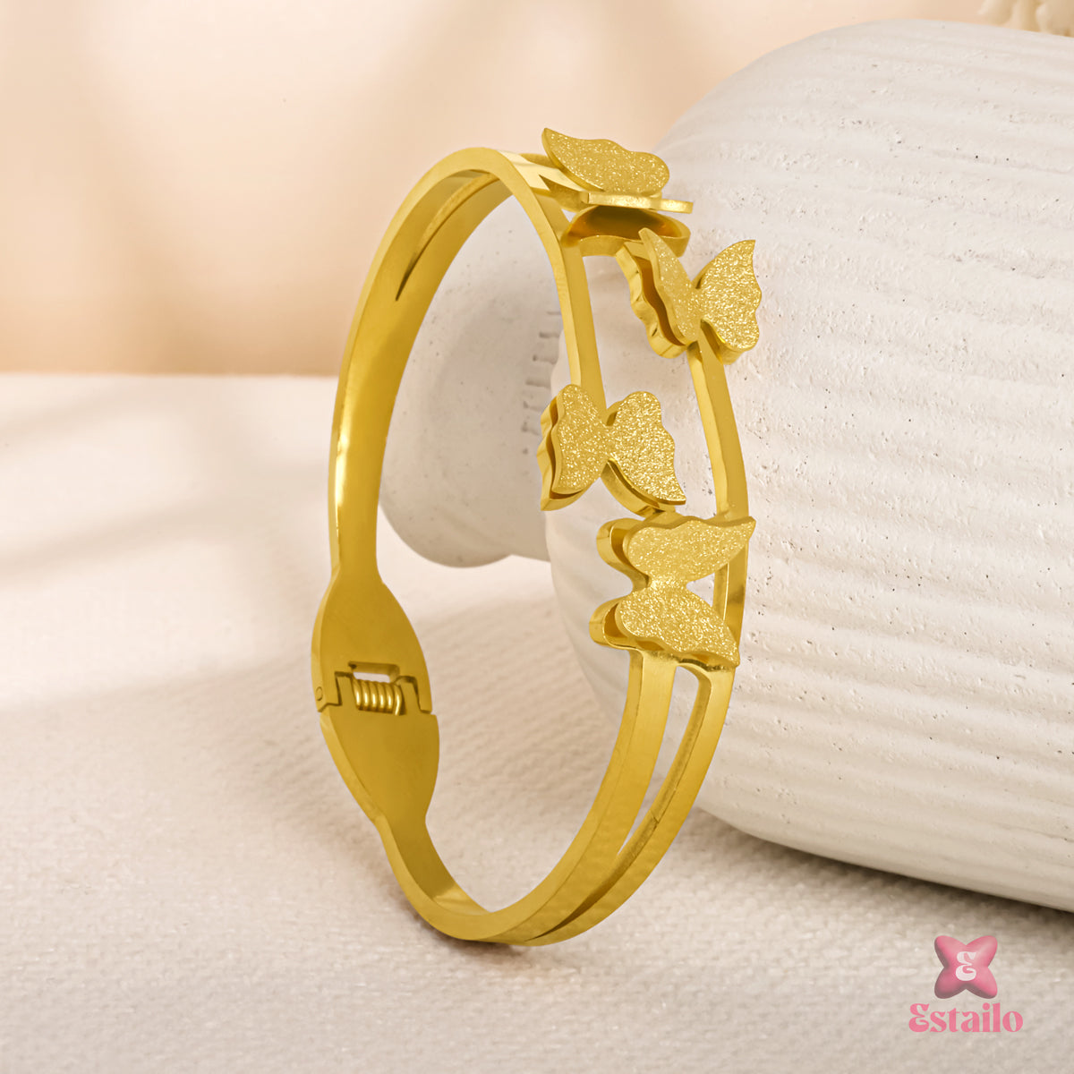 Golden Wings Bangle Bracelet
