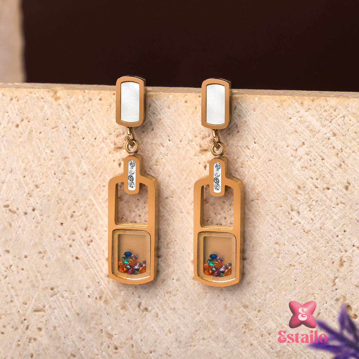 Rosegold Dzaire Drop Earring