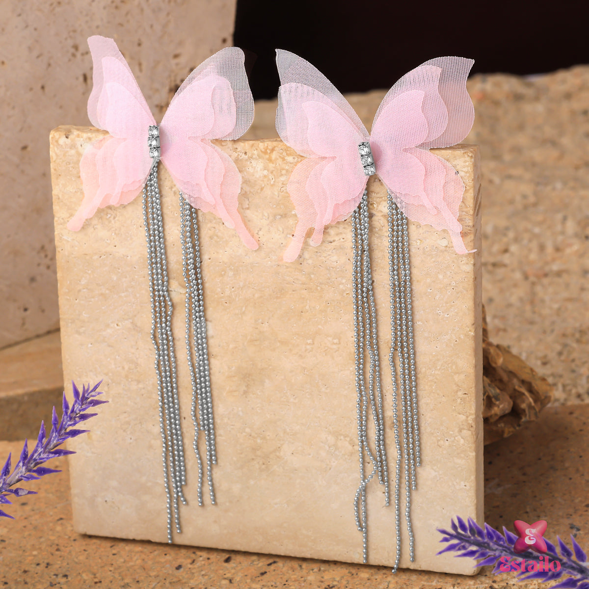 Starlight Butterfly Drop Earring
