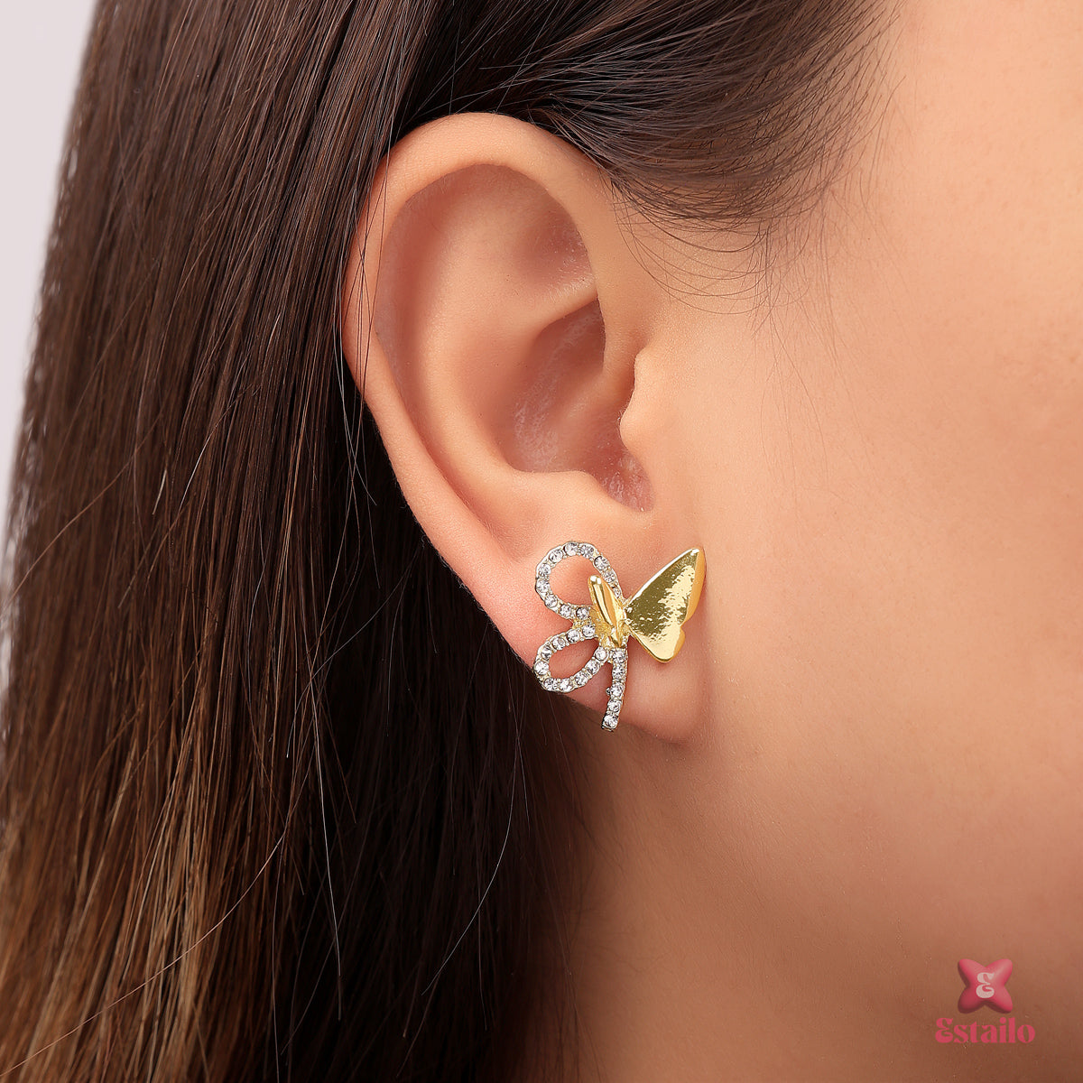 Gilded Flutter Studs Earring