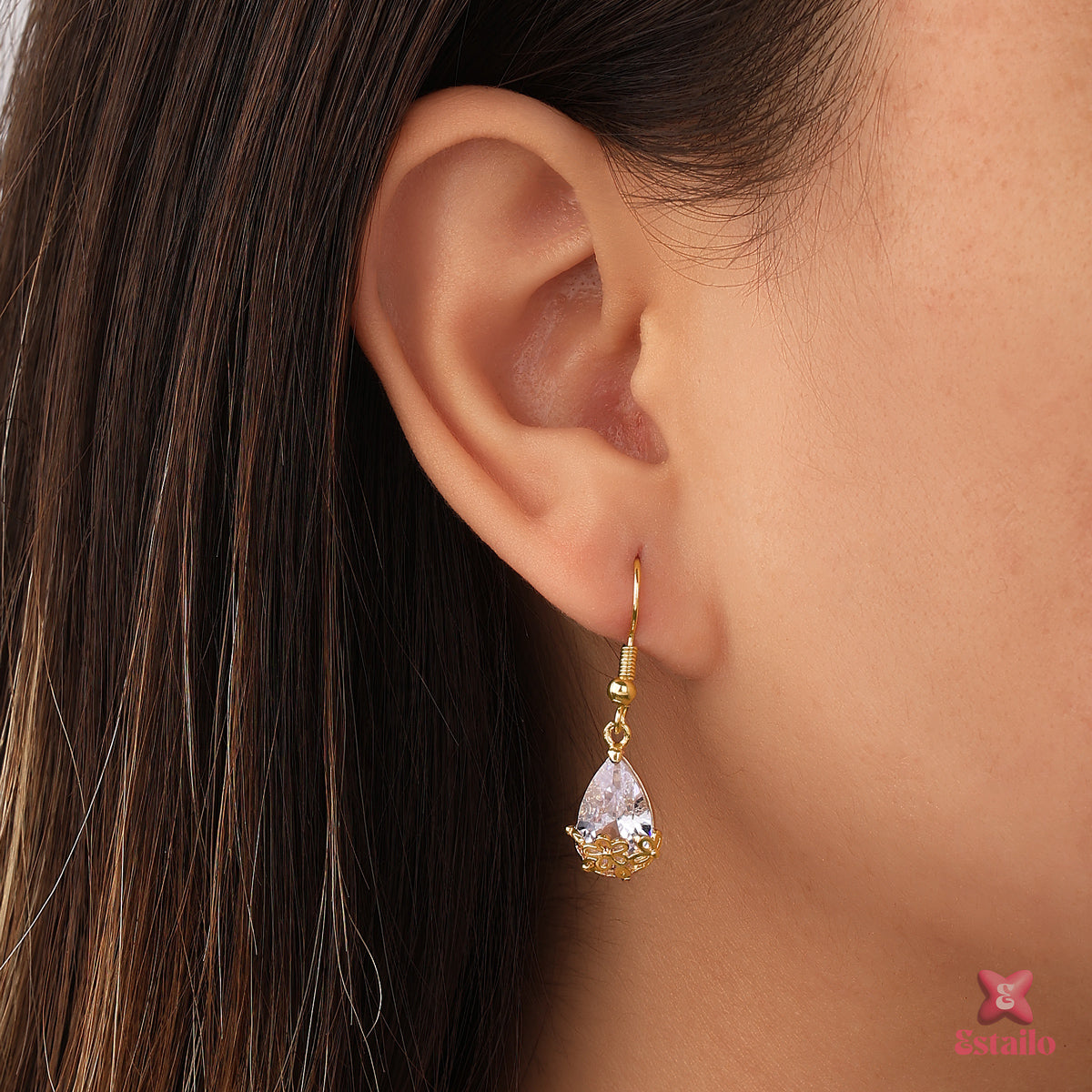 Elegant Stone Drops Earring