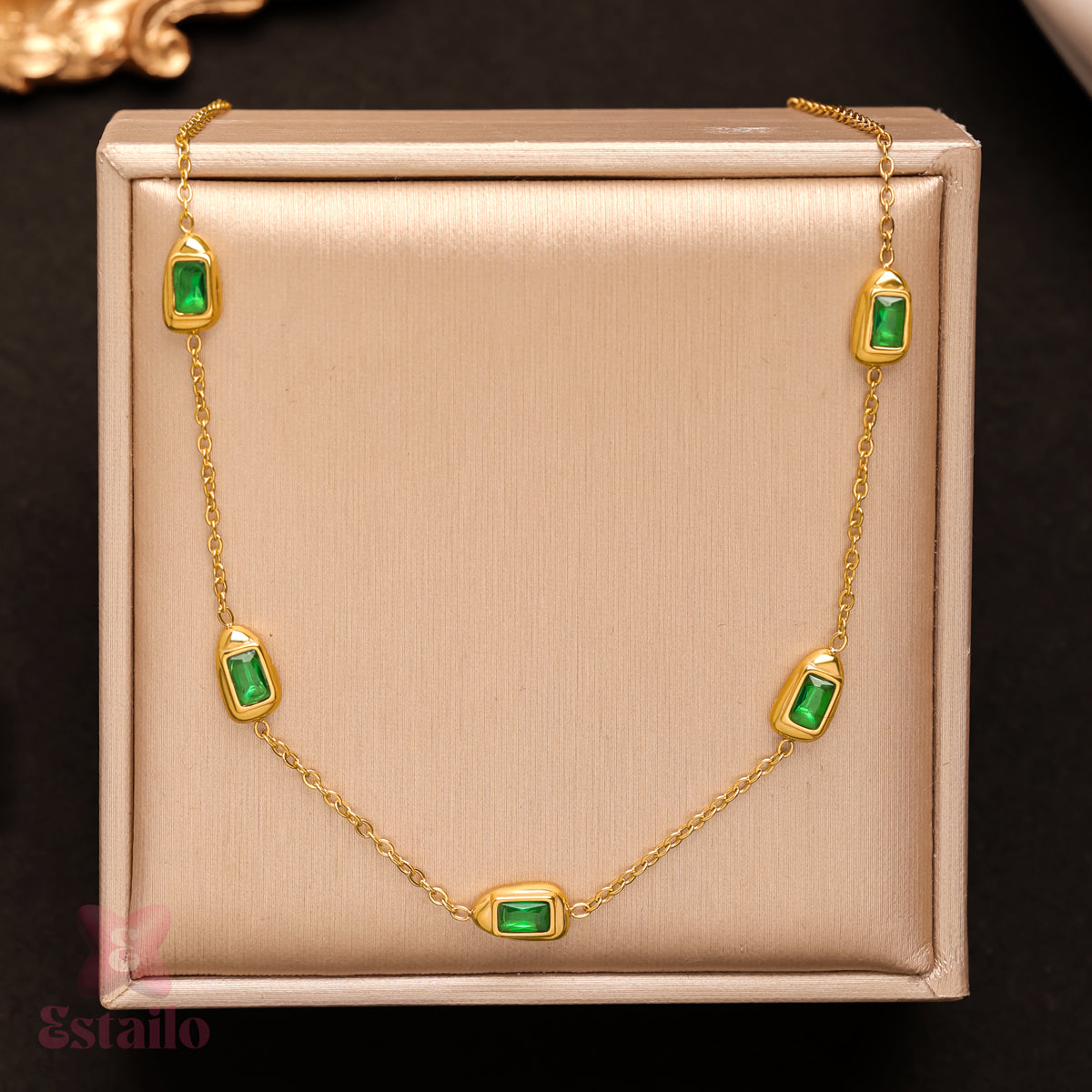 Green Cubic Zirconia Necklace